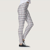 Merino White and Blue Zodiac Plaid Leggings (Rechts)