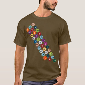 Merit badge sash t-shirt