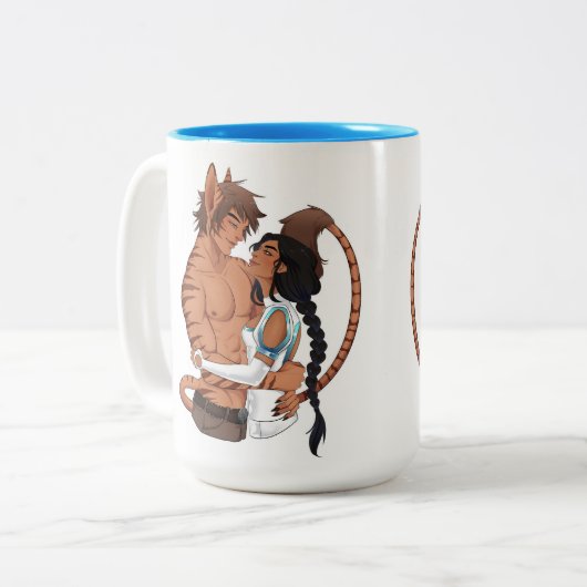 Merit en Kalini Swoon Tweekleurige Koffiemok (Voorkant links)