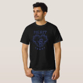 Merit Schedel Hart Grunge Grafische T-Shirt (Voorkant volledig)