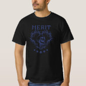Merit Schedel Hart Grunge Grafische T-Shirt (Voorkant)