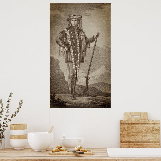 Meriwether Lewis in Indian Dress (Shoshone) Poster (Keuken)