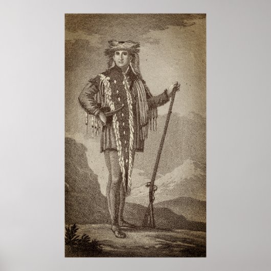 Meriwether Lewis in Indian Dress (Shoshone) Poster (Voorkant)