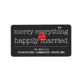 Merk alles van het gelukkig getrouwde adres samen etiket (Voorkant)