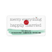 Merk alles van het gelukkig getrouwde adres samen etiket (Voorkant)