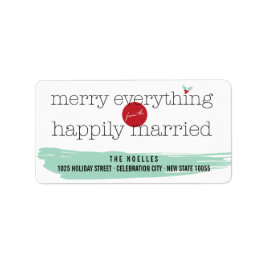 Merk alles van het gelukkig getrouwde adres samen etiket