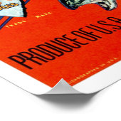 merk Apple-label voor forel Poster (Hoek)