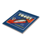 merk Apple-label voor forel Tegeltje (Zijkant)