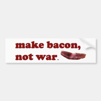 Merk bacon, geen oorlogsbumpersticker bumpersticker