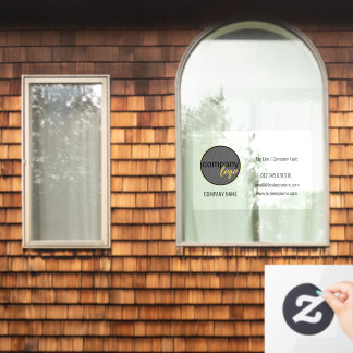 MERK BEDRIJF MARKETING BUSINESS LOGO CONTACTEN RAAMSTICKER