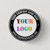 Merk Business Logo Promotionele Button Voorbeeld (Voorkant)