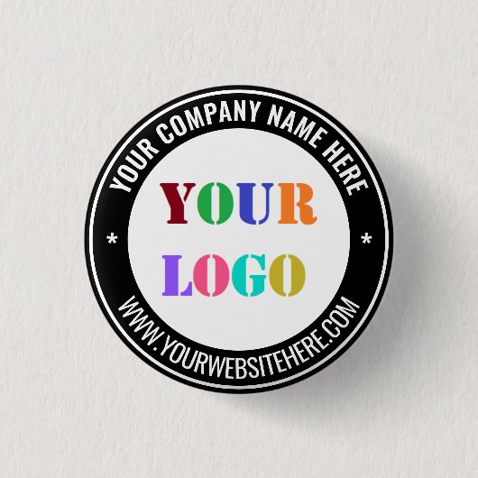 Merk Business Logo Promotionele Button Voorbeeld (Voorkant)