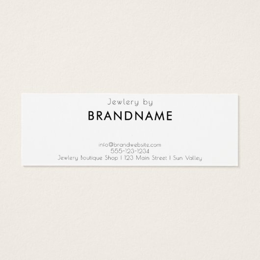 Merk Custom Logo oorbel Sieraden Display Kaart (Achterkant)