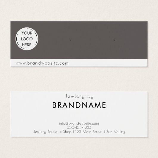 Merk Custom Logo oorbel Sieraden Display Kaart (Voorkant /achterkant)