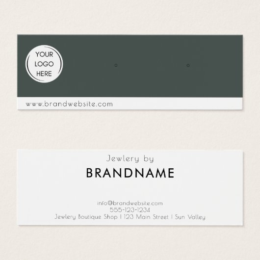 Merk Custom Logo oorbel Sieraden Display Kaart (Voorkant /achterkant)