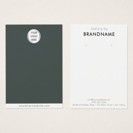 Merk Custom Logo oorbel Sieraden Display Kaart (Voorkant /achterkant)