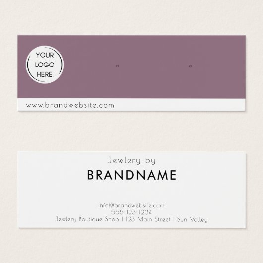 Merk Custom Logo oorbel Sieraden Display Kaart (Voorkant /achterkant)