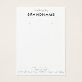 Merk Custom Logo oorbel Sieraden Display Kaart (Achterkant)