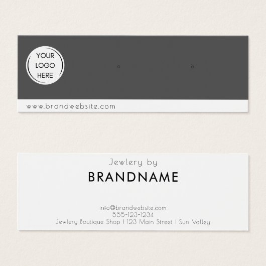 Merk Custom Logo oorbel Sieraden Display Kaart (Voorkant /achterkant)