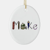 Merk een versiering voor Makers, Artisans, Kunstni Keramisch Ornament (Rechts)