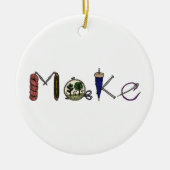 Merk een versiering voor Makers, Artisans, Kunstni Keramisch Ornament (Voorkant)