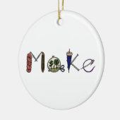 Merk een versiering voor Makers, Artisans, Kunstni Keramisch Ornament (Links)