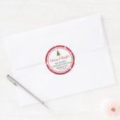 Merk en helder kerstboomlabel ronde sticker (Envelop)
