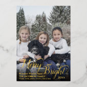 Merk en heldere volledige Lijst kalligrafie Folie Feestdagenkaart (Voorkant)