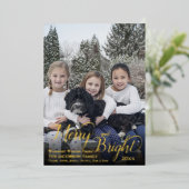 Merk en heldere volledige Lijst kalligrafie Folie Feestdagenkaart (Staand Voorkant)