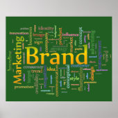 Merk en marketing Verwante Groene Tekst Poster (Voorkant)