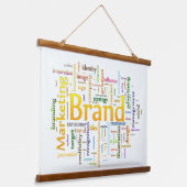 Merk en marketing Verwante Tekst Hangend Wandkleed (Gebogen)