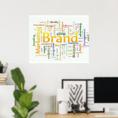 Merk- en marketinggerelateerde tekst poster (Thuiskantoor)