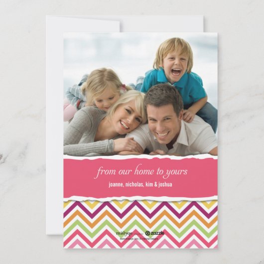 Merk & heldere dubbelzijdige feestelijke fotokaart feestdagenkaart (Achterkant)