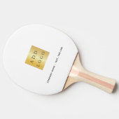 Merk kleur bedrijf logo tekst slogan tafeltennisbatje (Zijkant)