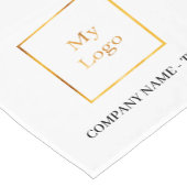 Merk kleur business logo tekst korte tafelloper (Hoek)