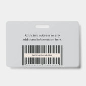 Merk. Kleur. Comfort — PVC badge voor campagnes! (Achterkant)