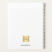 Merk kleur monogram initialen business logo 2026 planner (Achterkant)
