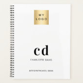 Merk kleur monogram initialen business logo 2026 planner (Voorkant)