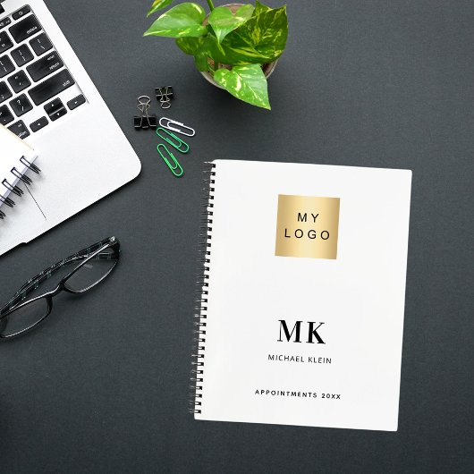 Merk kleur monogram initialen business notitieboek