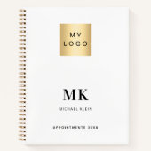 Merk kleur monogram initialen business notitieboek (Voorkant)