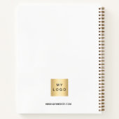 Merk kleur monogram initialen business notitieboek (Achterkant)