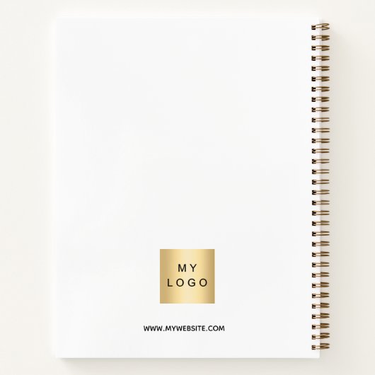 Merk kleur monogram initialen business notitieboek (Achterkant)