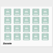 merk kleur Tiny Business Big Appreciation Logo Vierkante Sticker (Vel)