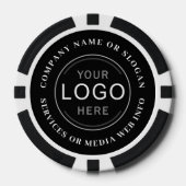 Merk Logo Business Company Event Modern Stijlvol Poker Chips (Voorkant)