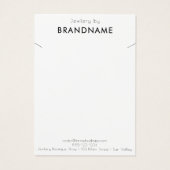 Merk Logo ketting Sieraden Display Kaart (Achterkant)