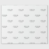 Merk Logo Naam Patroon Modern Elegant Cadeaupapier (Vlak)