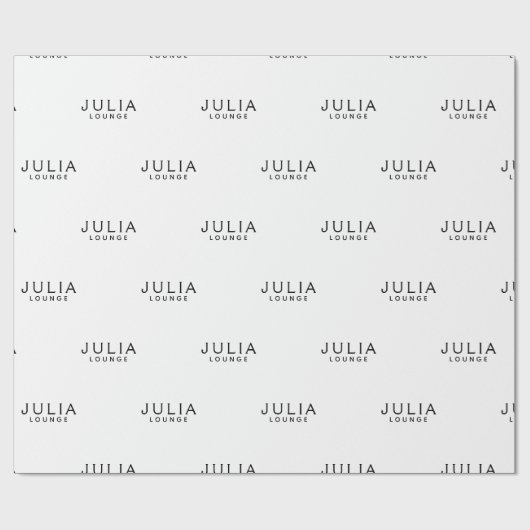 Merk Logo Naam Patroon Modern Elegant Cadeaupapier (Vlak)