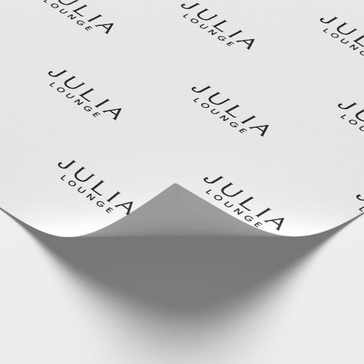 Merk Logo Naam Patroon Modern Elegant Cadeaupapier (Hoek)