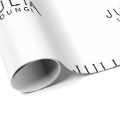 Merk Logo Naam Patroon Modern Elegant Cadeaupapier (Rol Hoek)