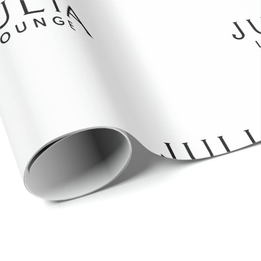 Merk Logo Naam Patroon Modern Elegant Cadeaupapier (Rol Hoek)